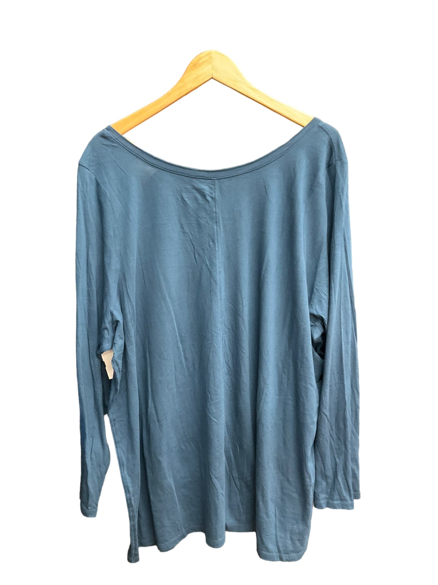 Blue Top Long Sleeve Basic Lane Bryant, Size 4x