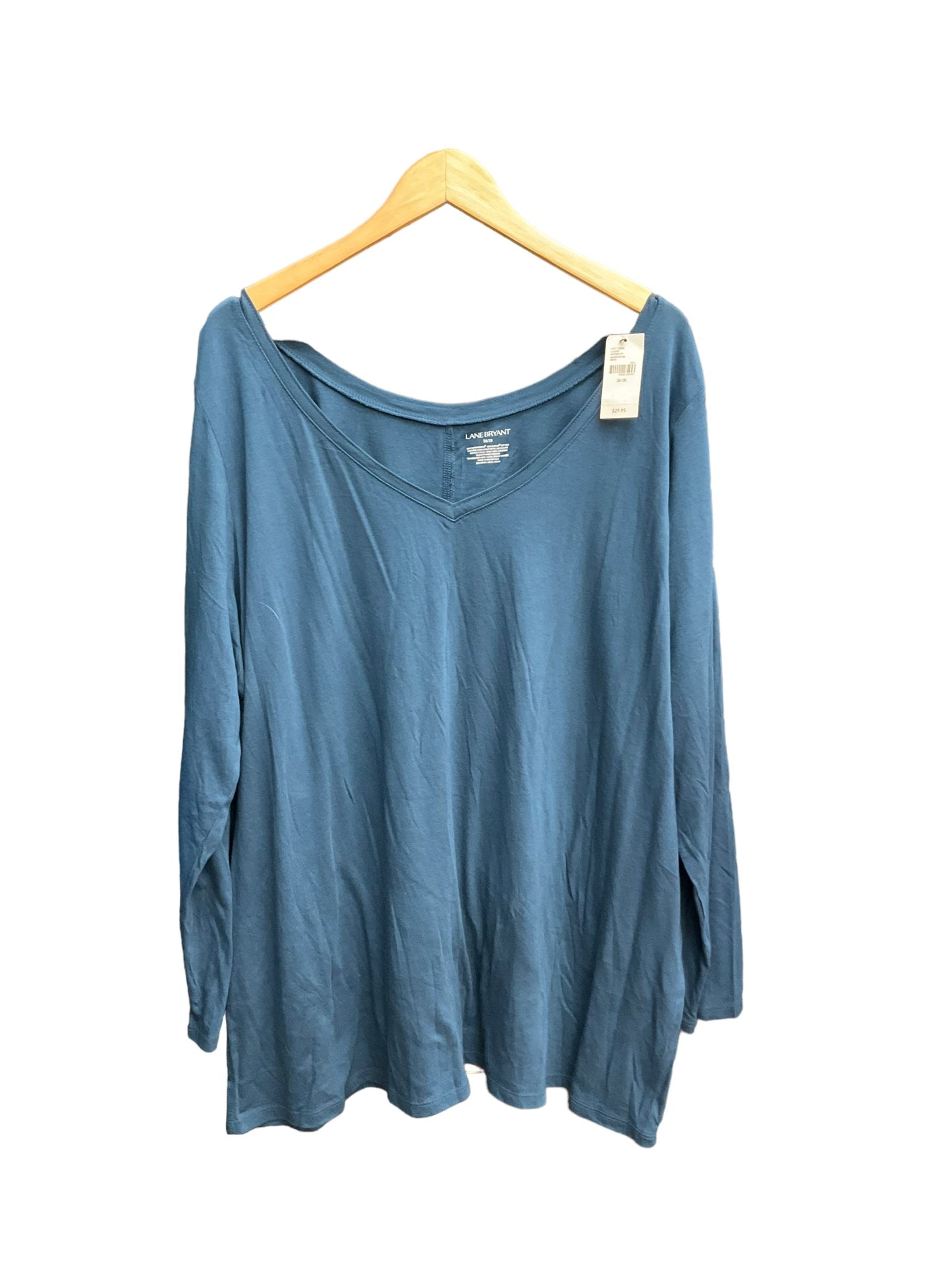 Blue Top Long Sleeve Basic Lane Bryant, Size 4x