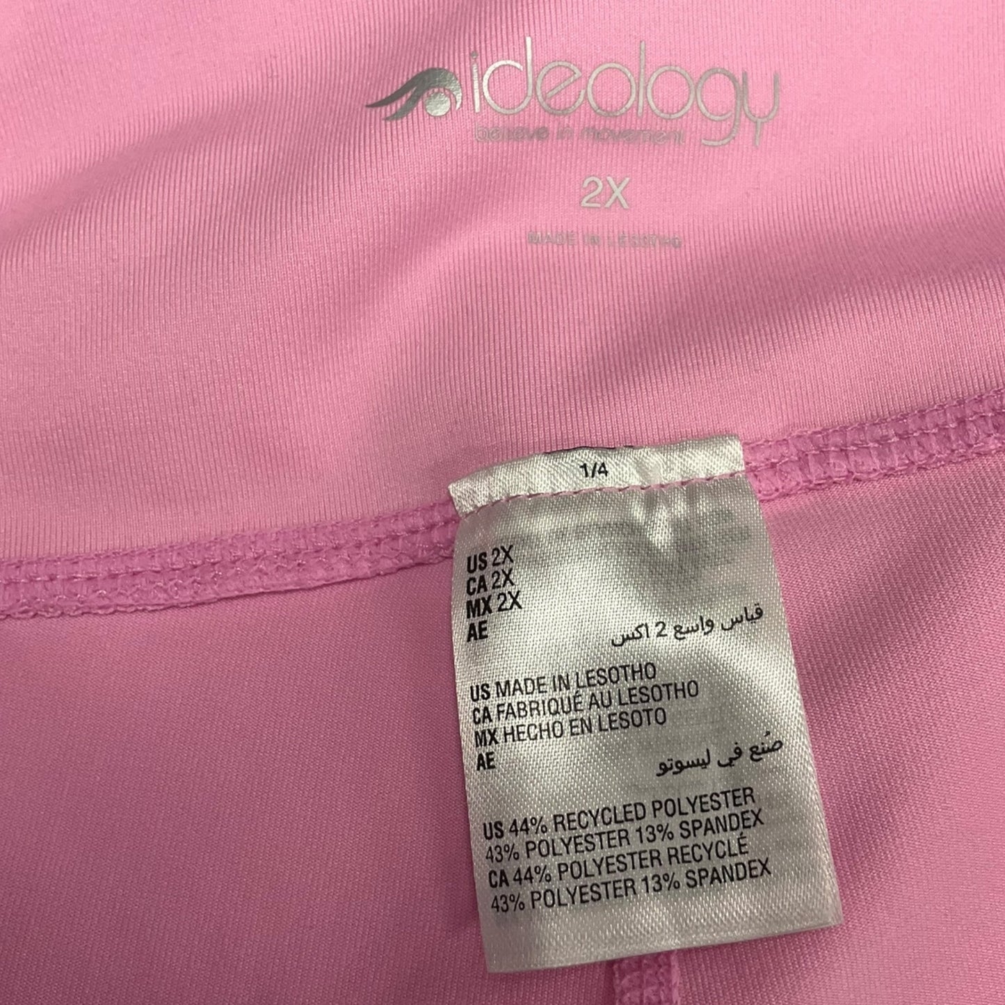 Athletic Leggings By Ideology In Pink, Size: 2x