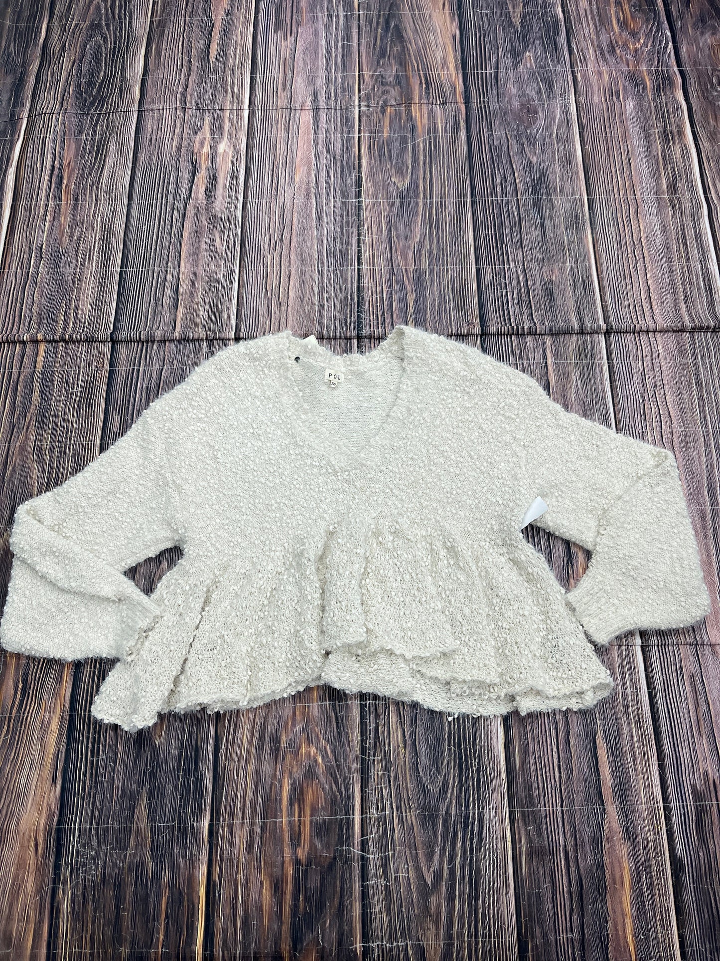 Sweater By Pol In Cream, Size: 2x