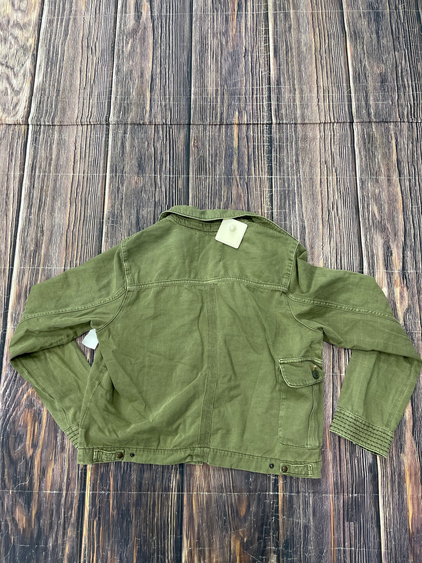 Jacket Moto By Anthropologie In Green, Size: L