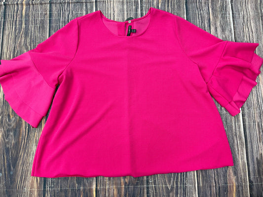 Top 3/4 Sleeve By Lane Bryant In Pink, Size: 3x