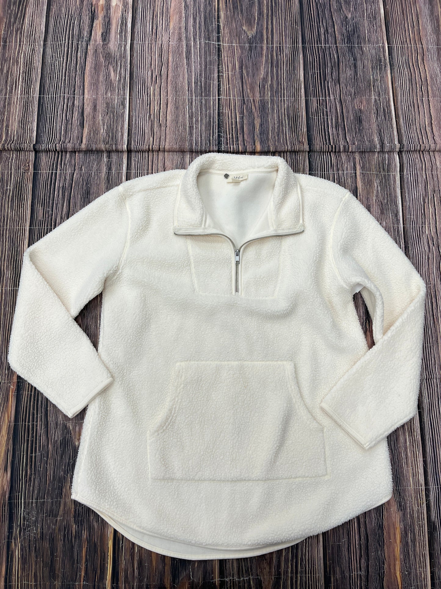 Sweatshirt Collar By Style And Company In Cream, Size: L