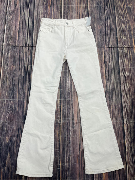 Jeans Flared By Pilcro In Cream, Size: 2