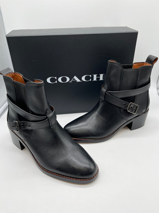 Boots Designer By Coach In Black, Size: 10