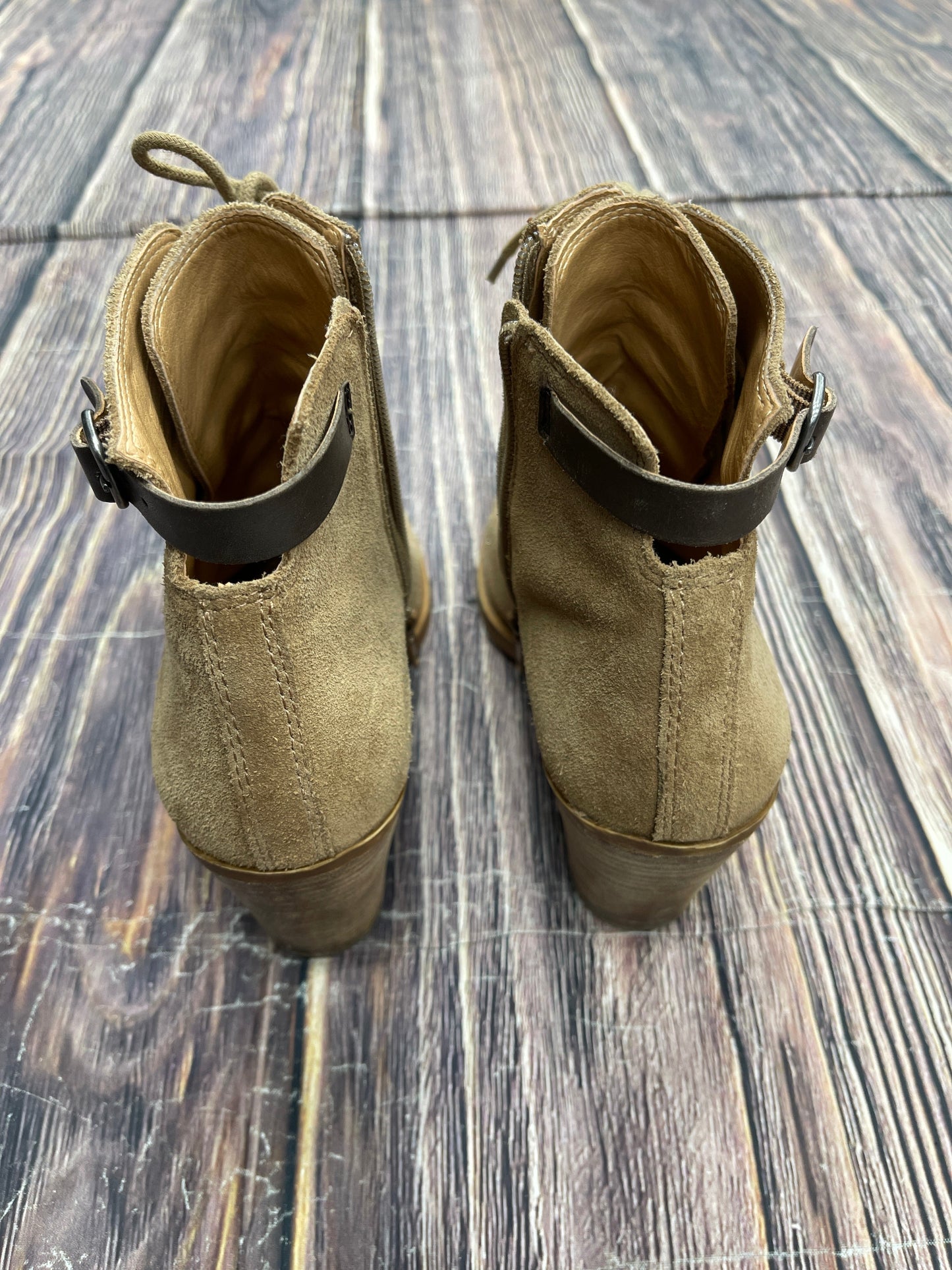 Boots Ankle Heels By Lucky Brand In Tan, Size: 8.5