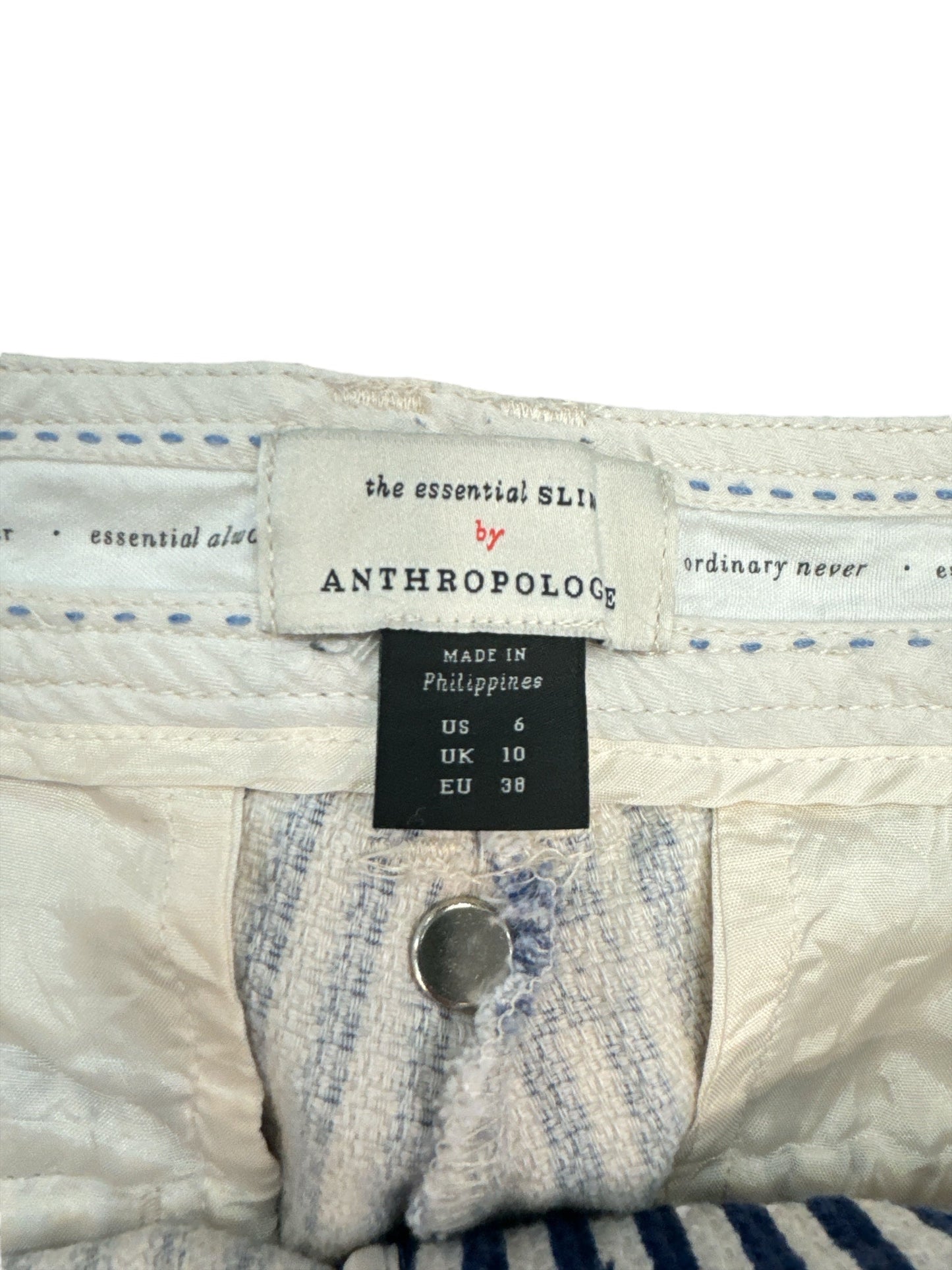 Blue Pants Other Anthropologie, Size 6