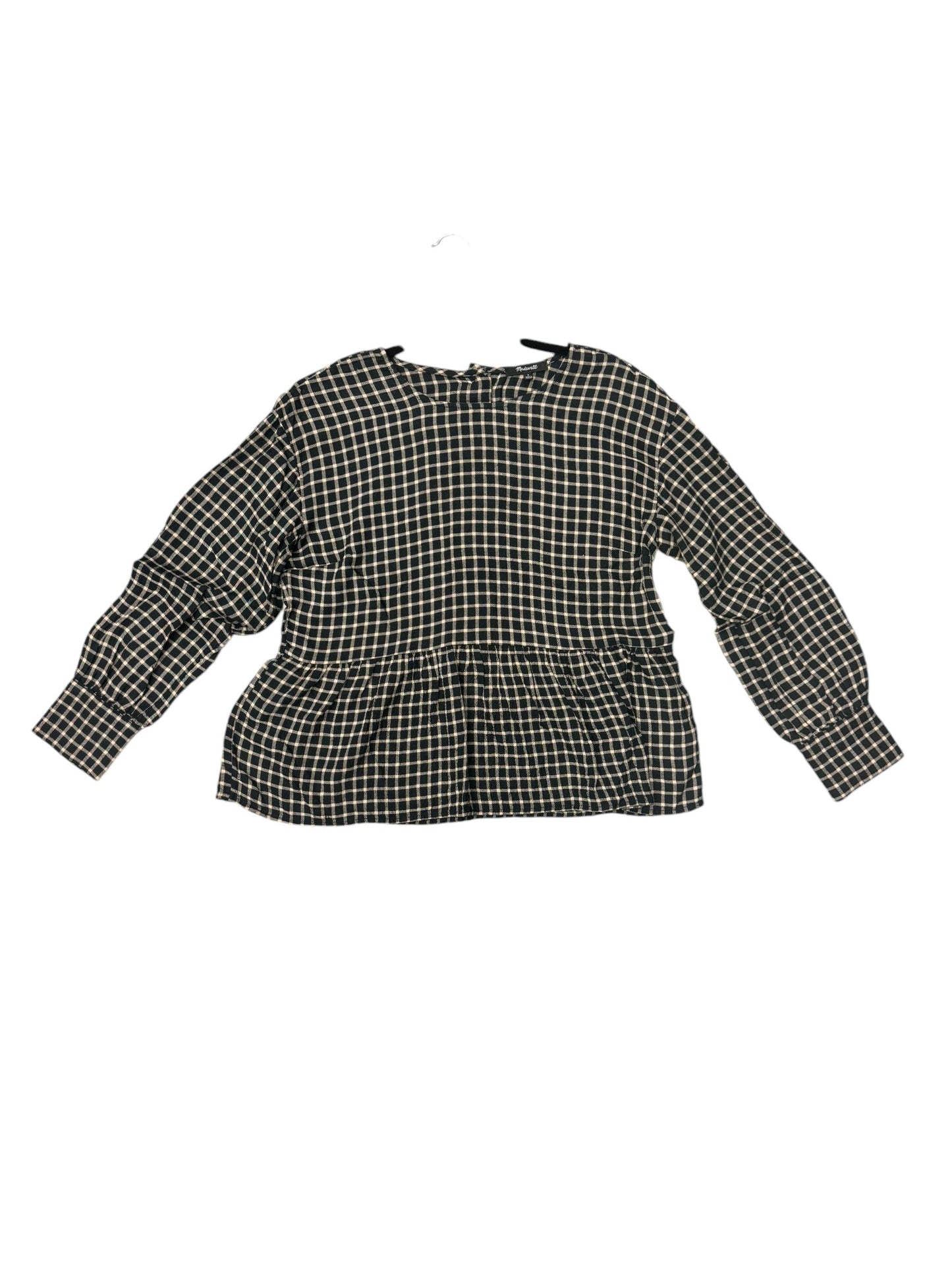 Top Long Sleeve By Madewell In Black & Tan, Size: S