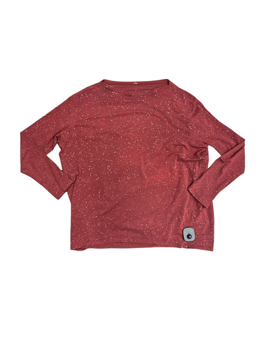 Athletic Top Long Sleeve Crewneck By Lululemon In Red, Size: M