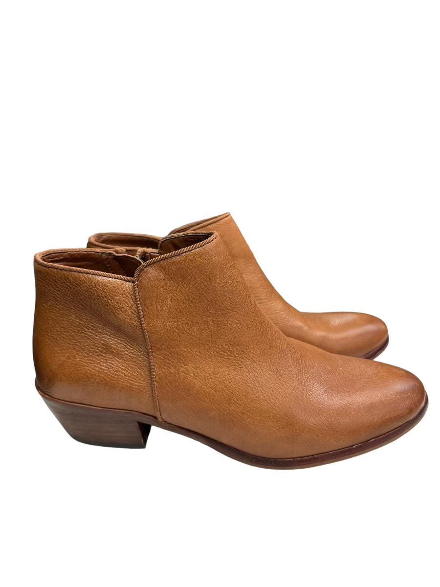 Boots Ankle Heels By Sam Edelman In Brown, Size: 6.5