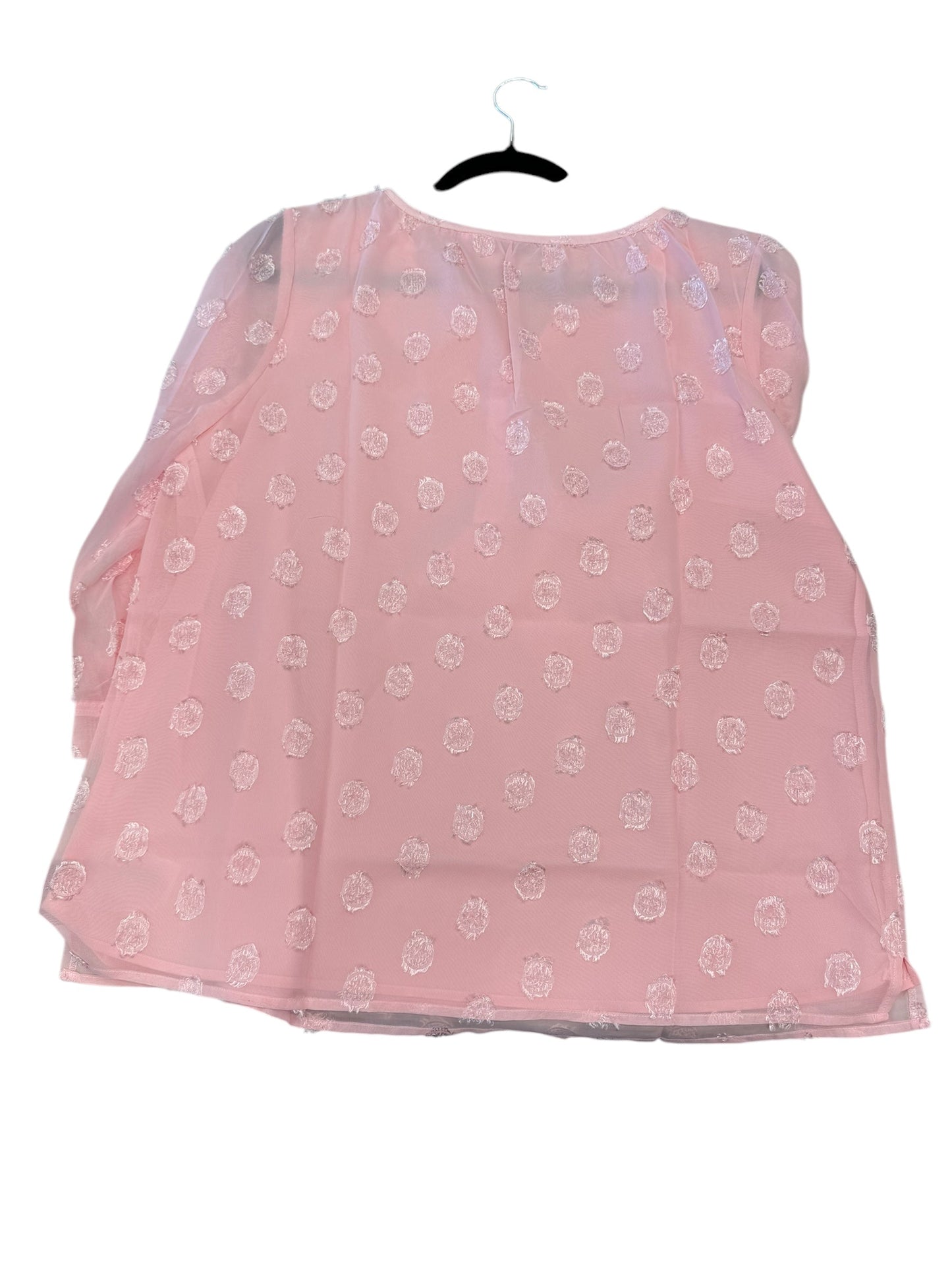 Blouse Short Sleeve By Isaac Mizrahi Live Qvc In Pink, Size: L