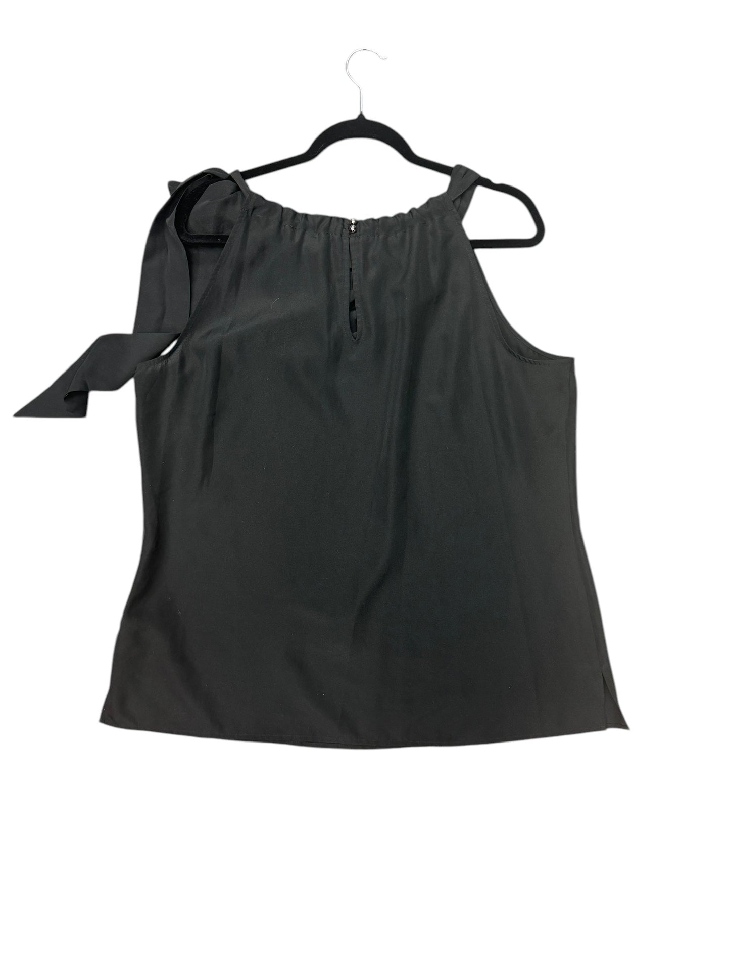 Blouse Sleeveless By Halston In Black, Size: Xl