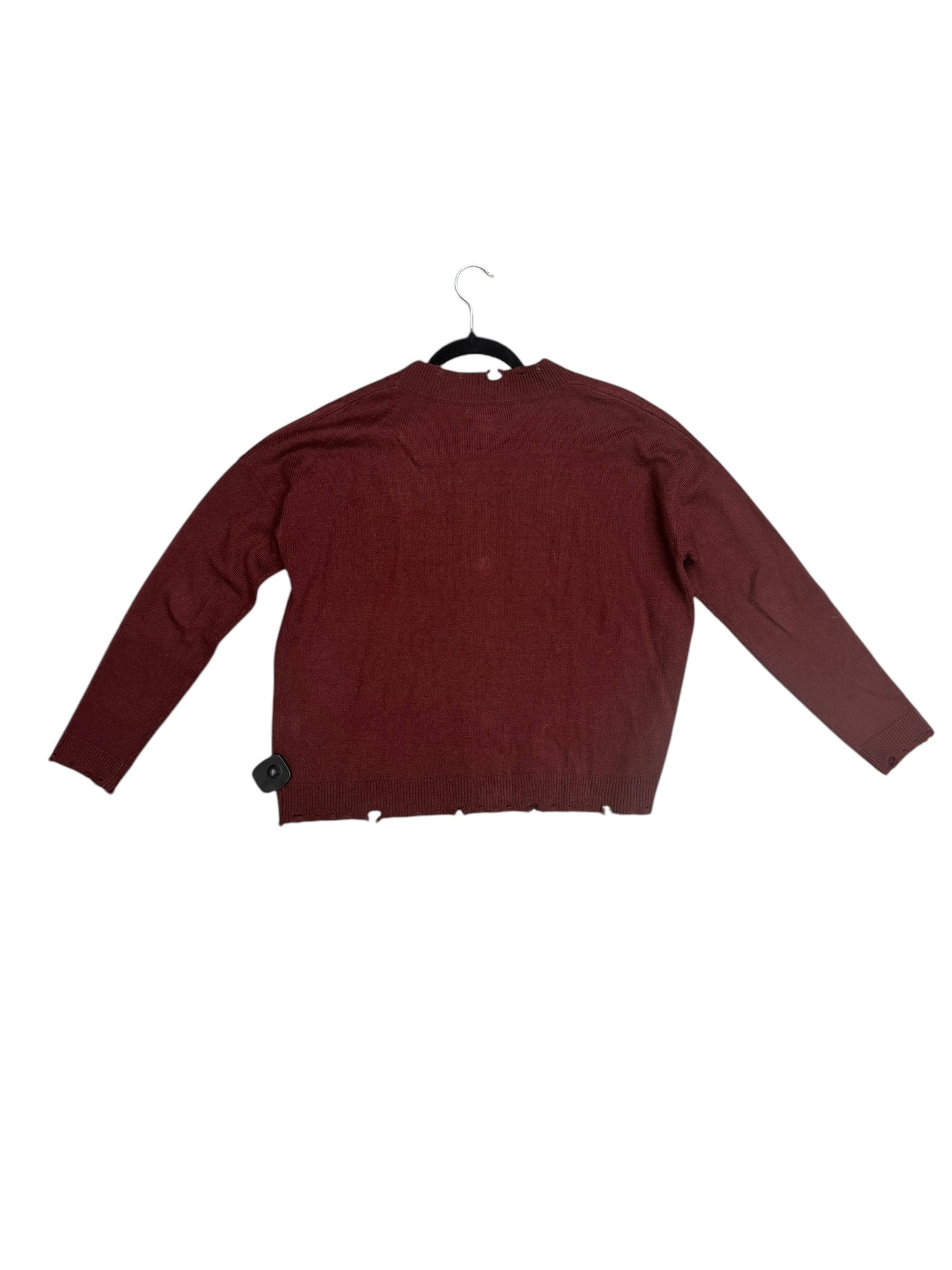 Cardigan By Allison Joy In Maroon, Size: S