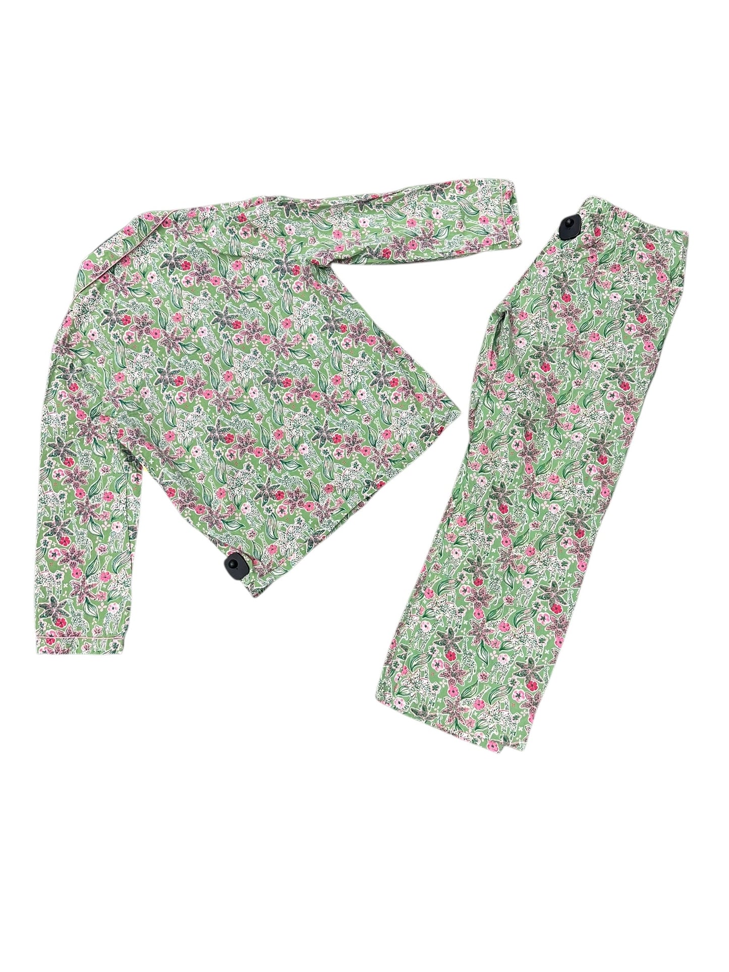 Lounge Set Pants By Cmc In Green & Pink, Size: M