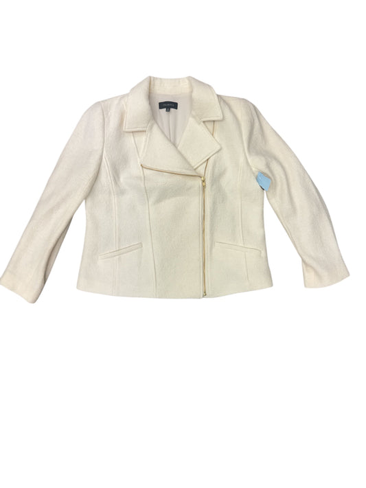 Jacket Moto By Talbots In Ivory, Size: Xl