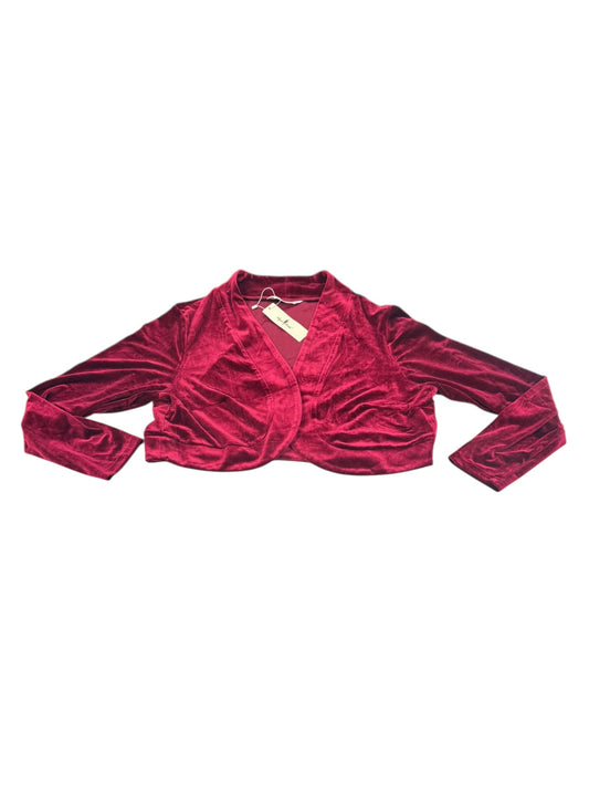 Bolero By Agnes Orinda In Maroon, Size: 2x