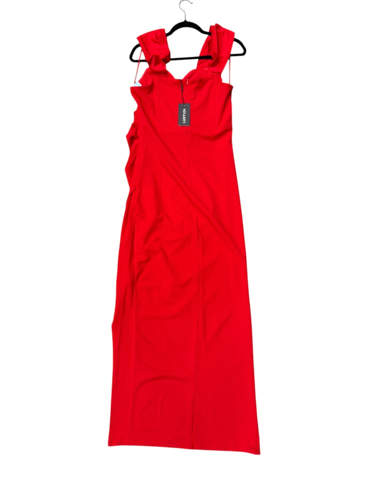 Dress Party Long By Clothes Mentor In Red, Size: 10