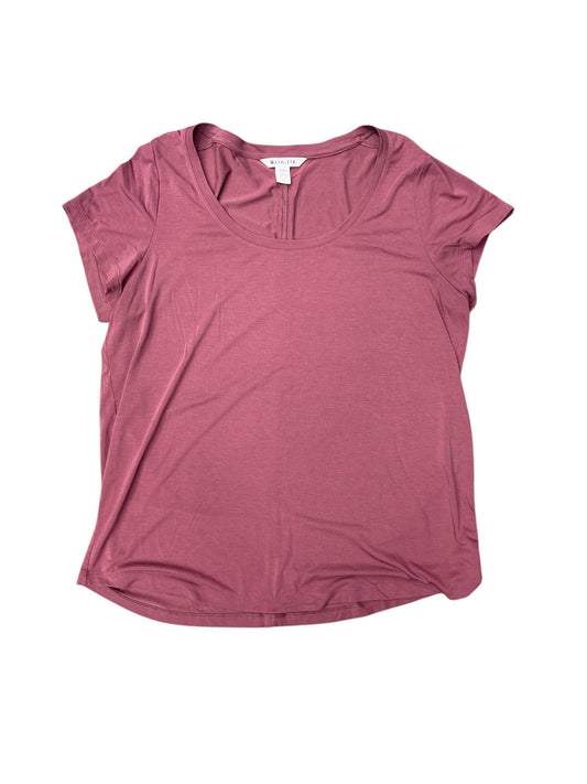 Athletic Top Short Sleeve By Athleta In Mauve, Size: L