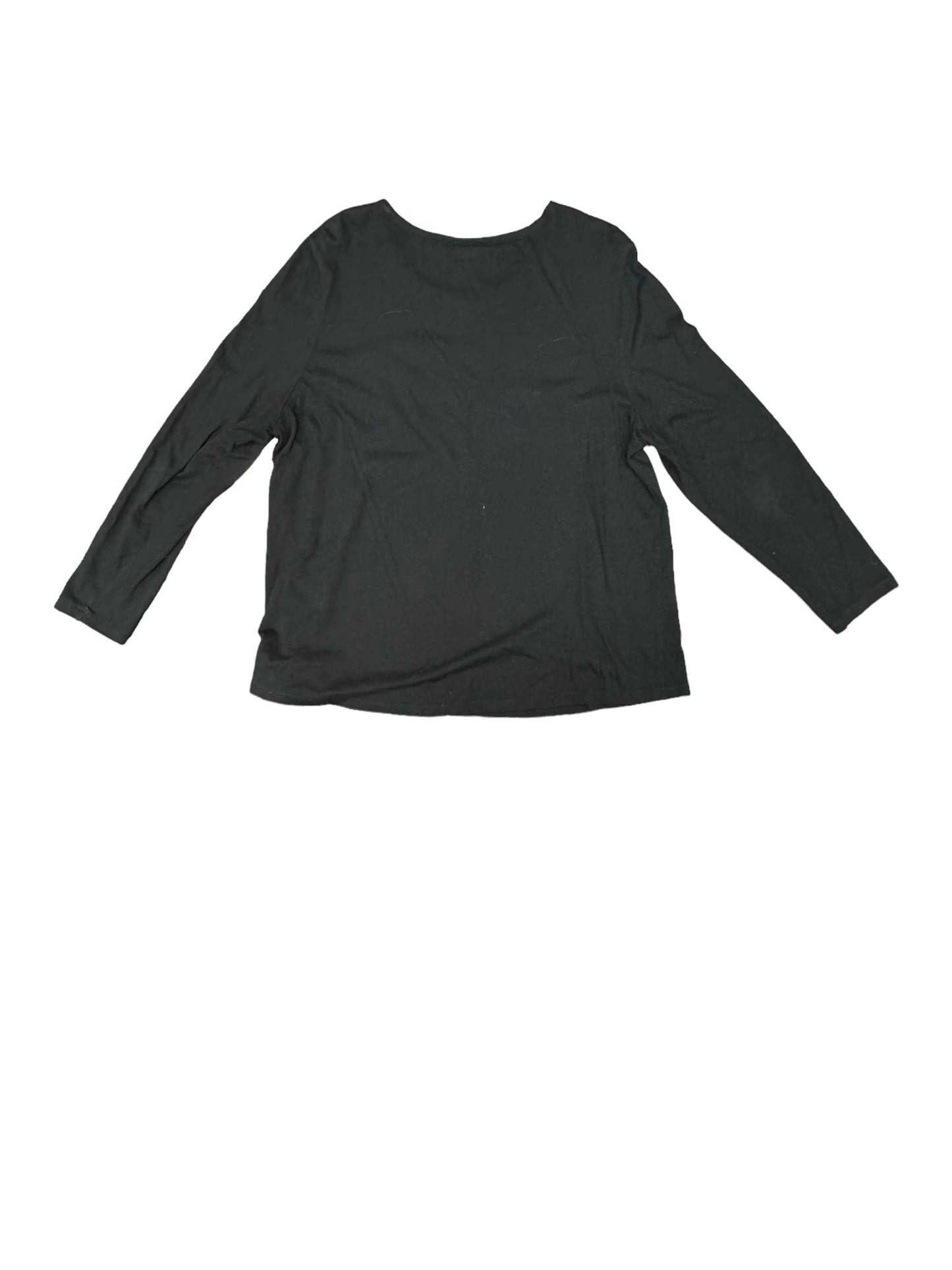 Black Top Long Sleeve Chicos, Size Xl