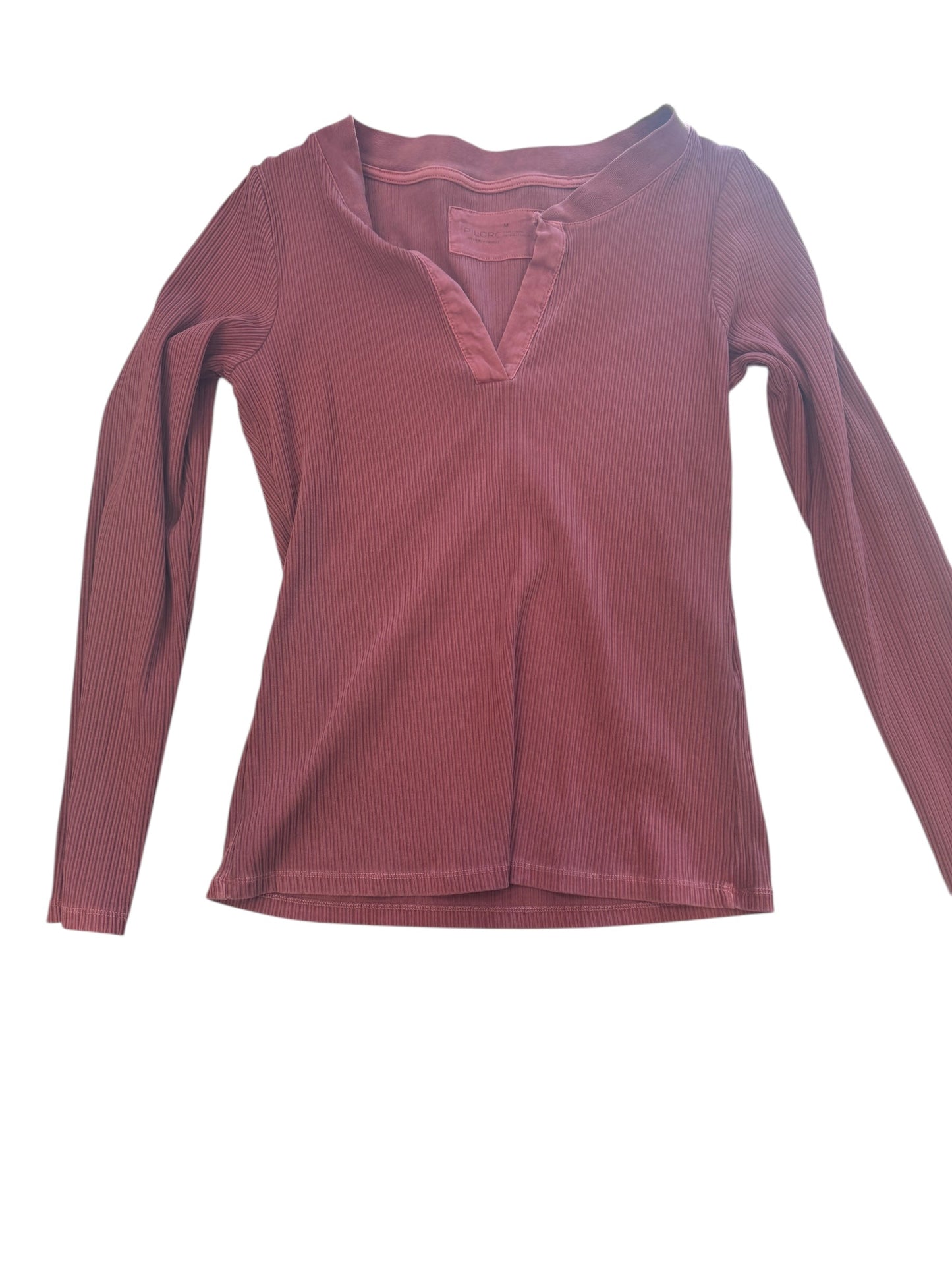 Top Long Sleeve By Pilcro In Red, Size: M