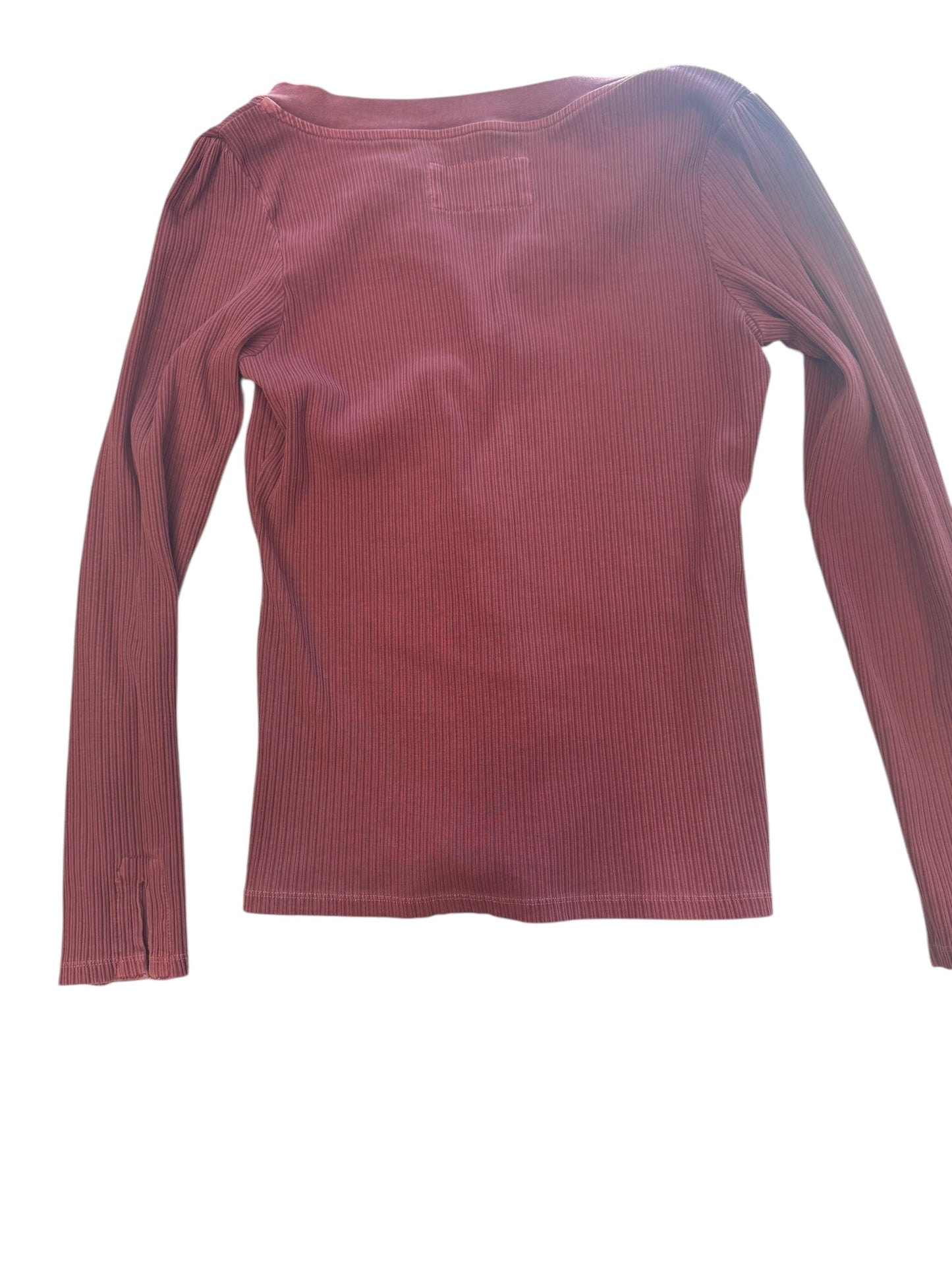 Top Long Sleeve By Pilcro In Red, Size: M