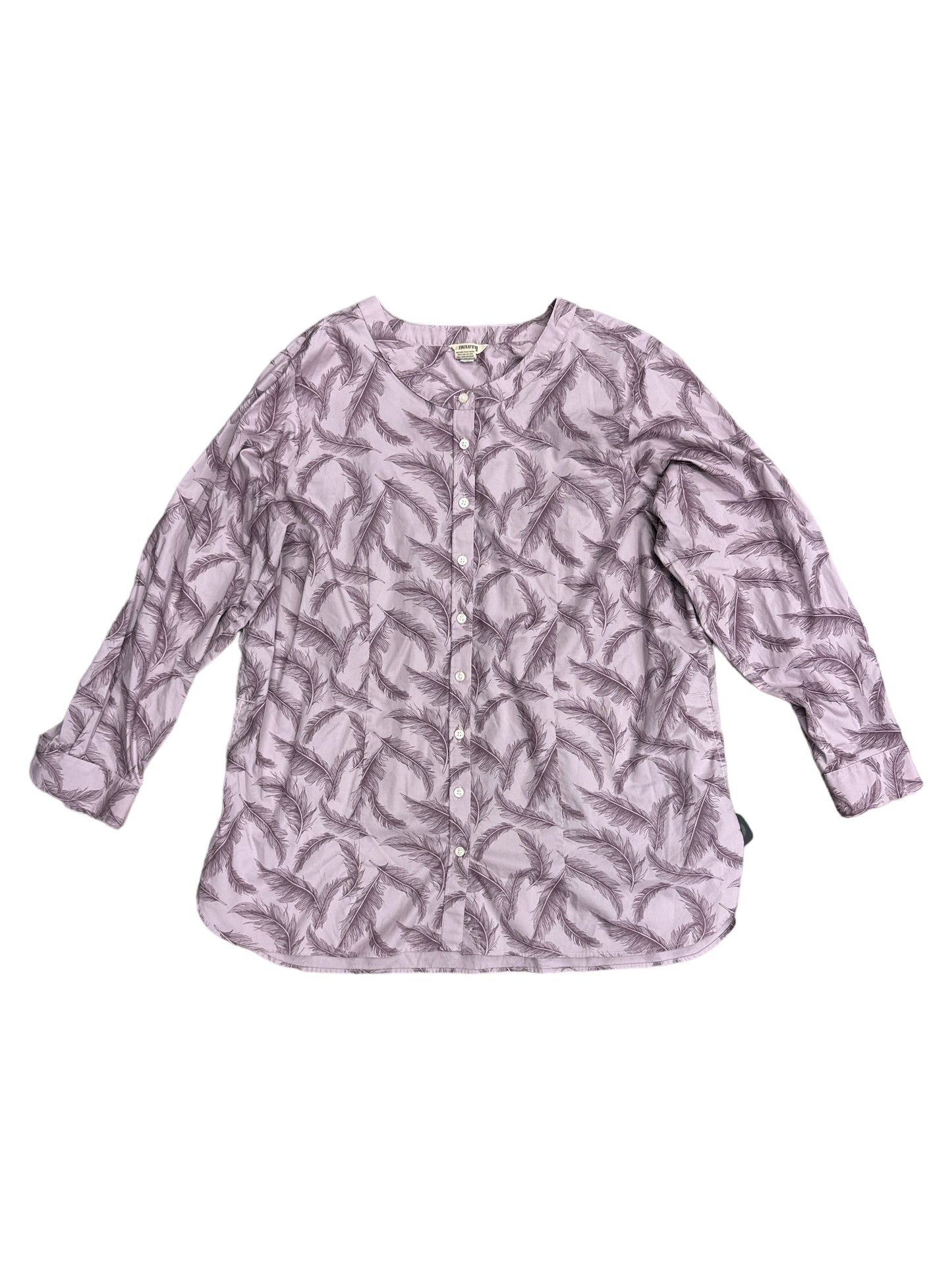 Purple Top Long Sleeve Duluth Trading, Size 1x