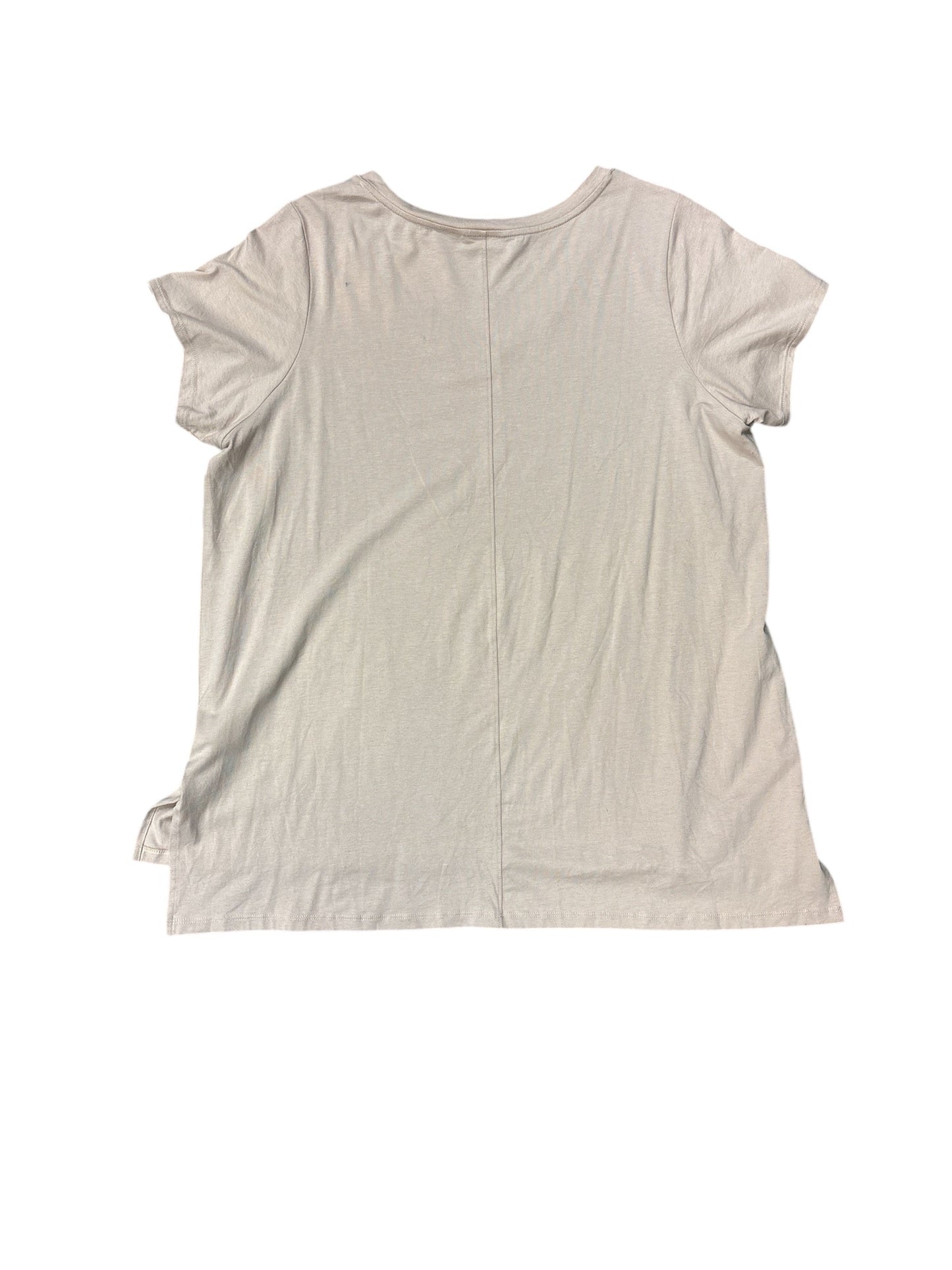 Top Short Sleeve By Tahari By Arthur Levine In Tan, Size: 2x