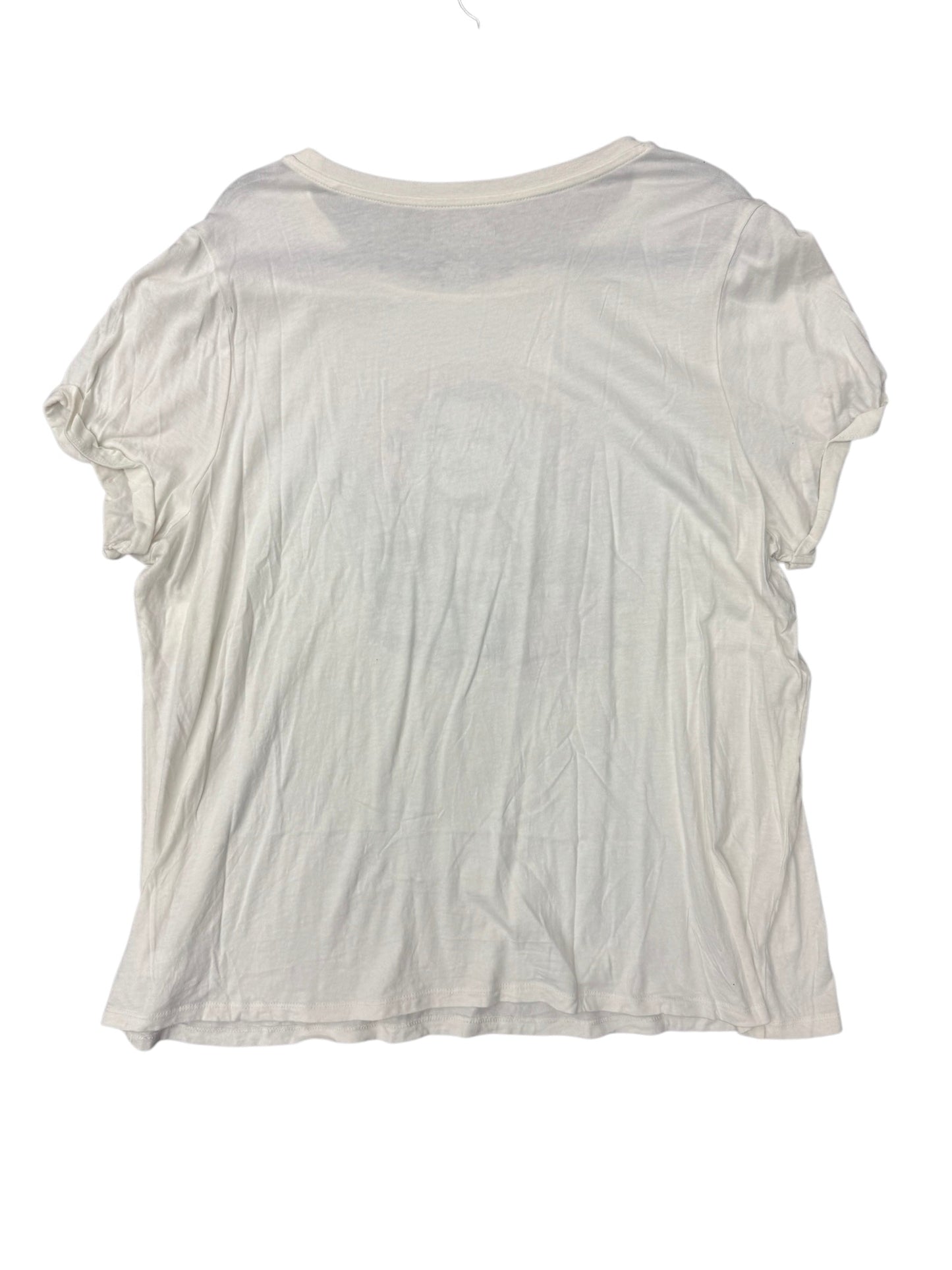 Top Short Sleeve By Clothes Mentor In White, Size: 1x