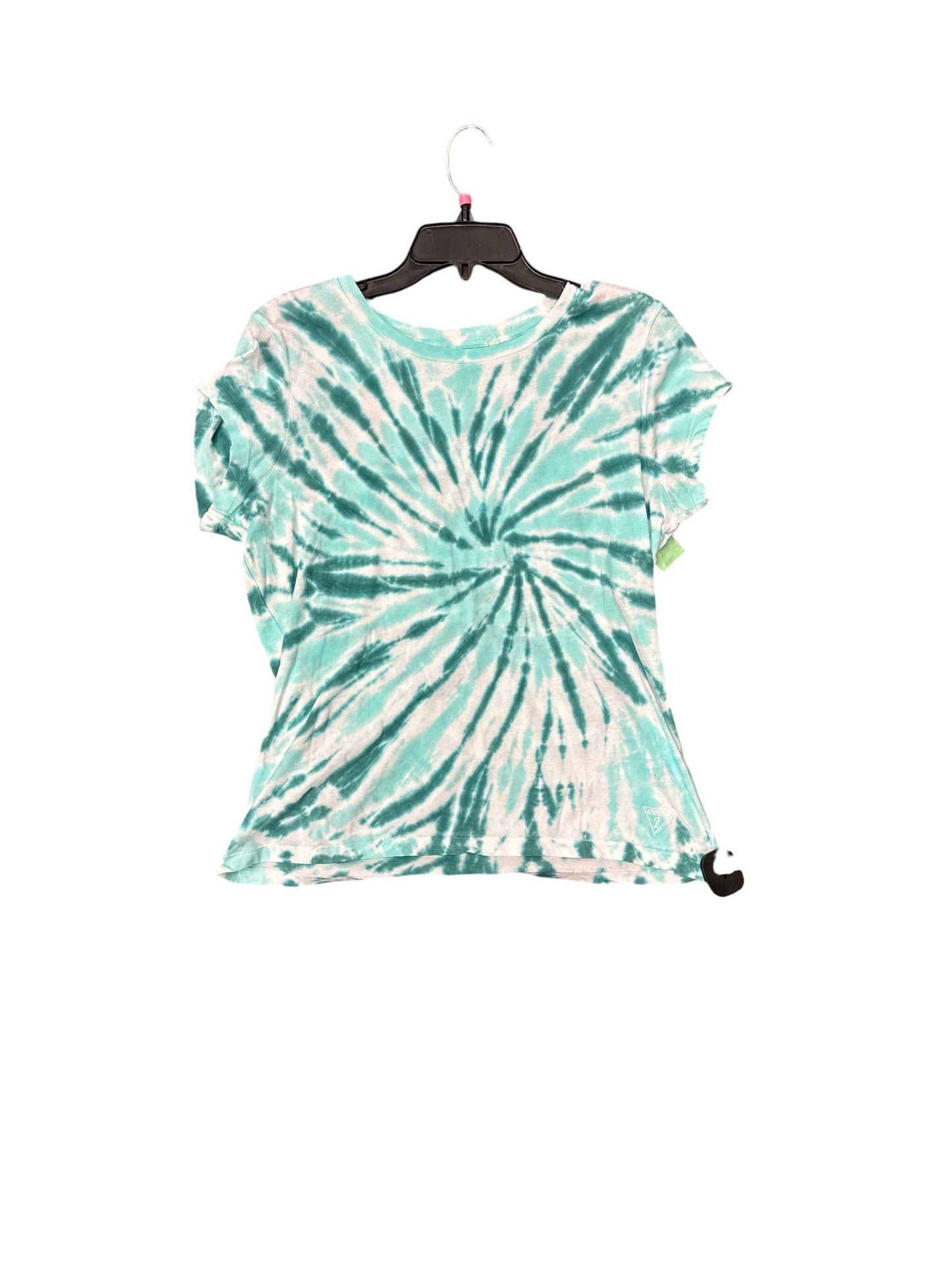 Top Short Sleeve By Guess In Teal, Size: Xl