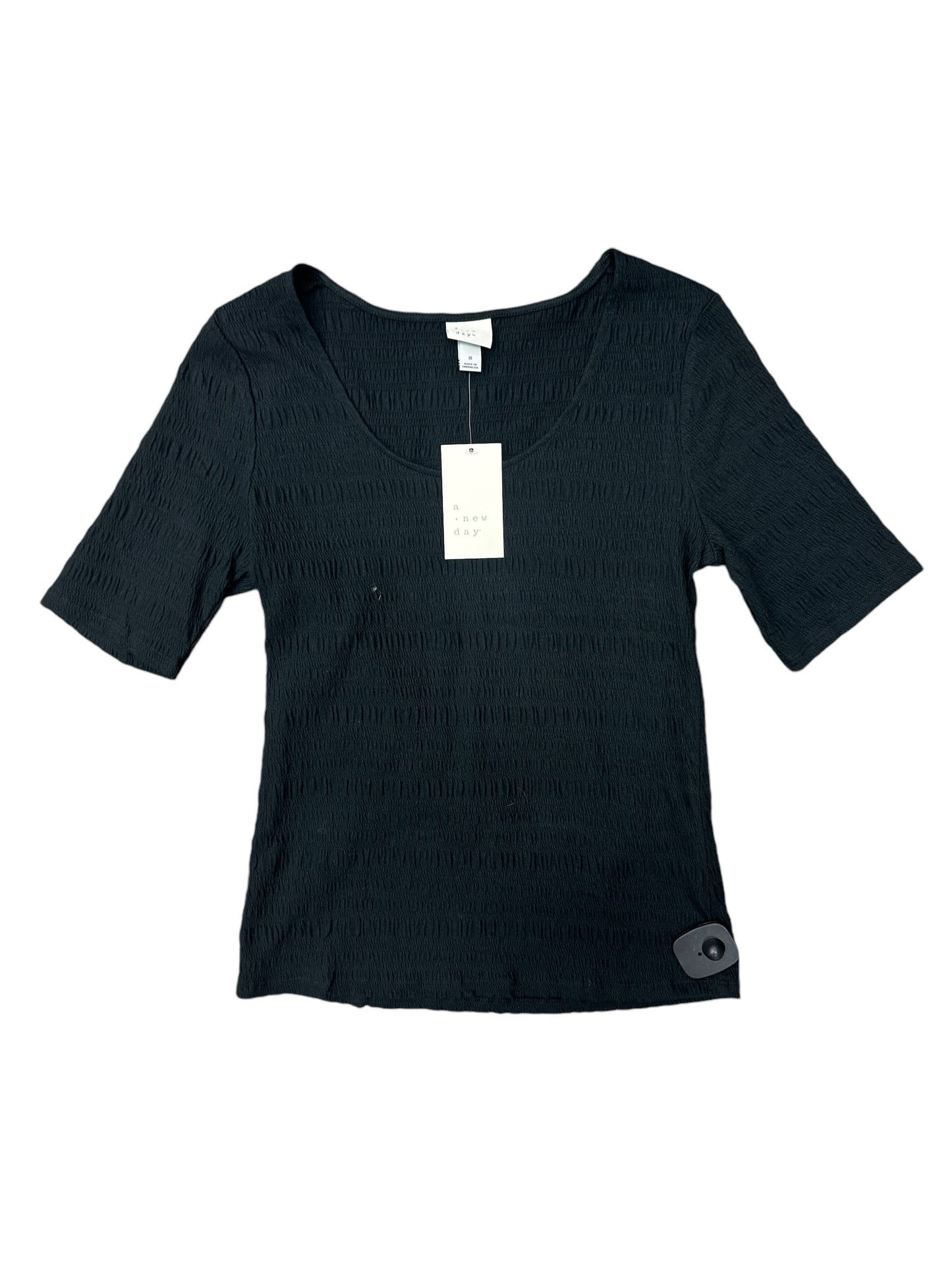 Top Short Sleeve By A New Day In Black, Size: S