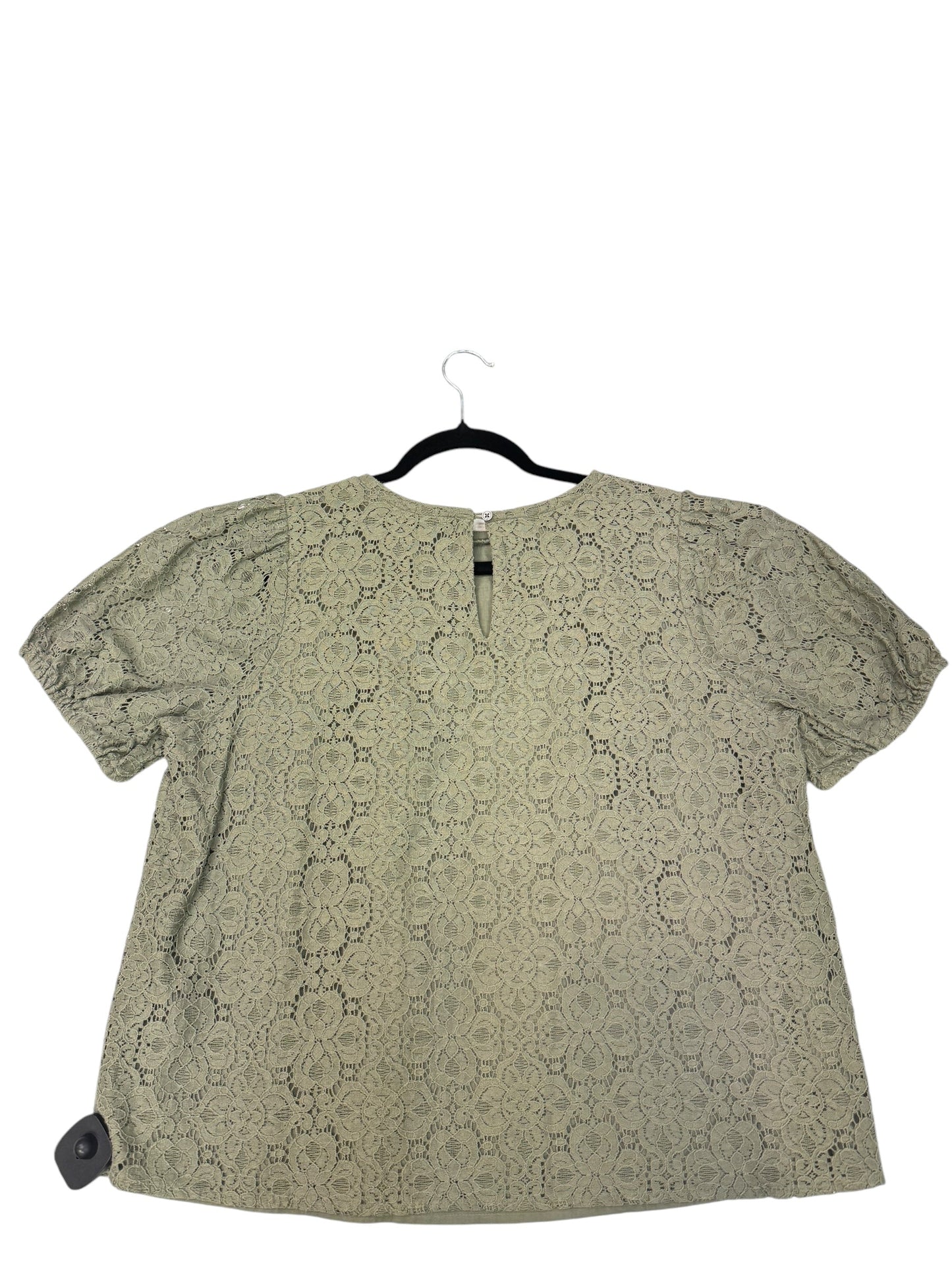 Top Short Sleeve By Loft In Green, Size: L