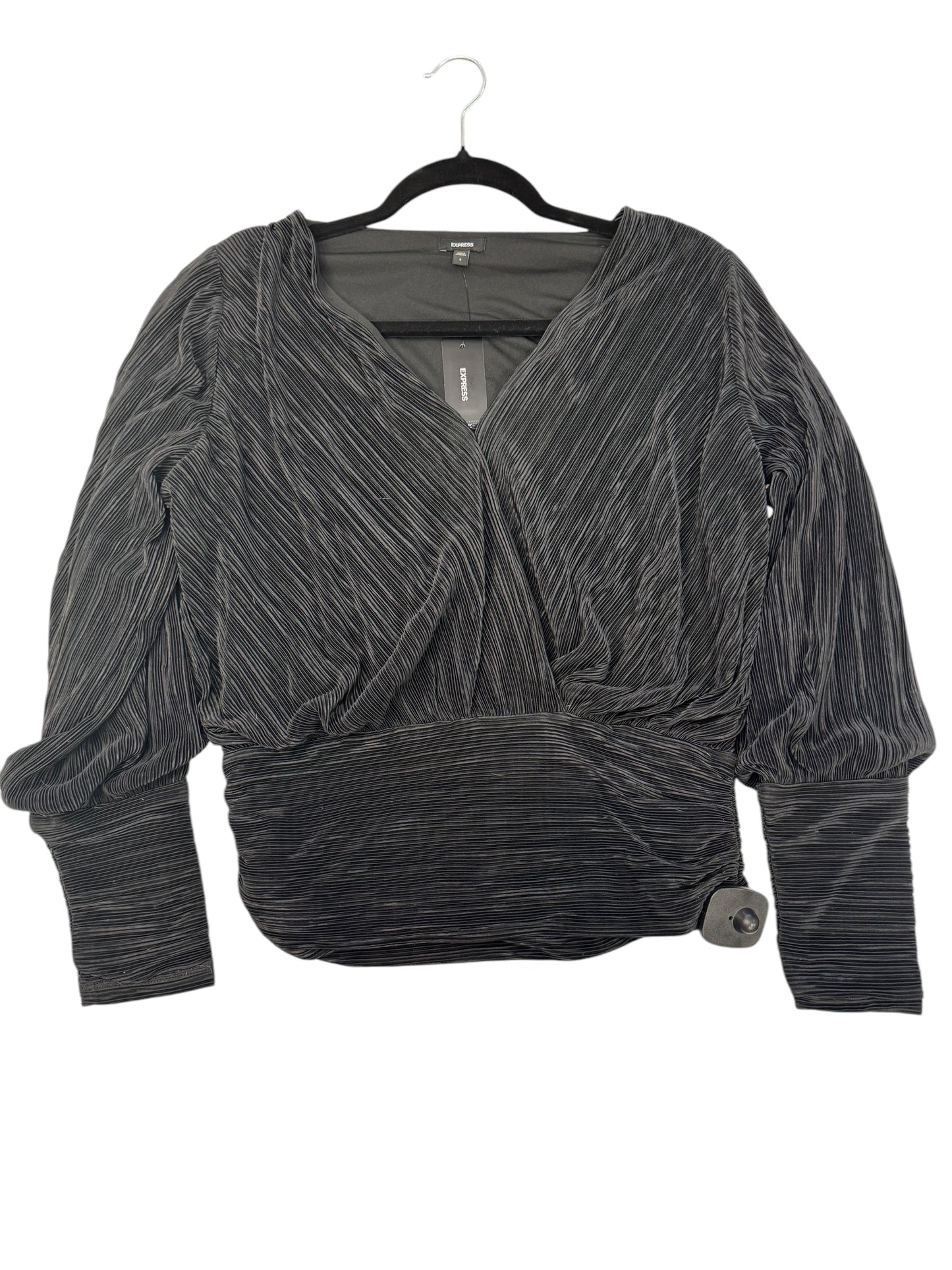 Top Long Sleeve By Express In Black, Size: S