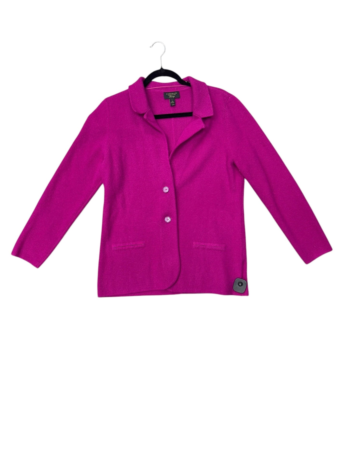 Cardigan By Charter Club In Purple, Size: L