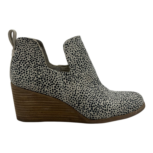 Boots Ankle Heels By Toms In Animal Print, Size:7