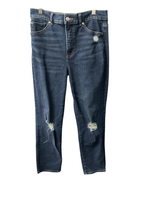 Jeans Straight By Express In Blue Denim, Size: 6