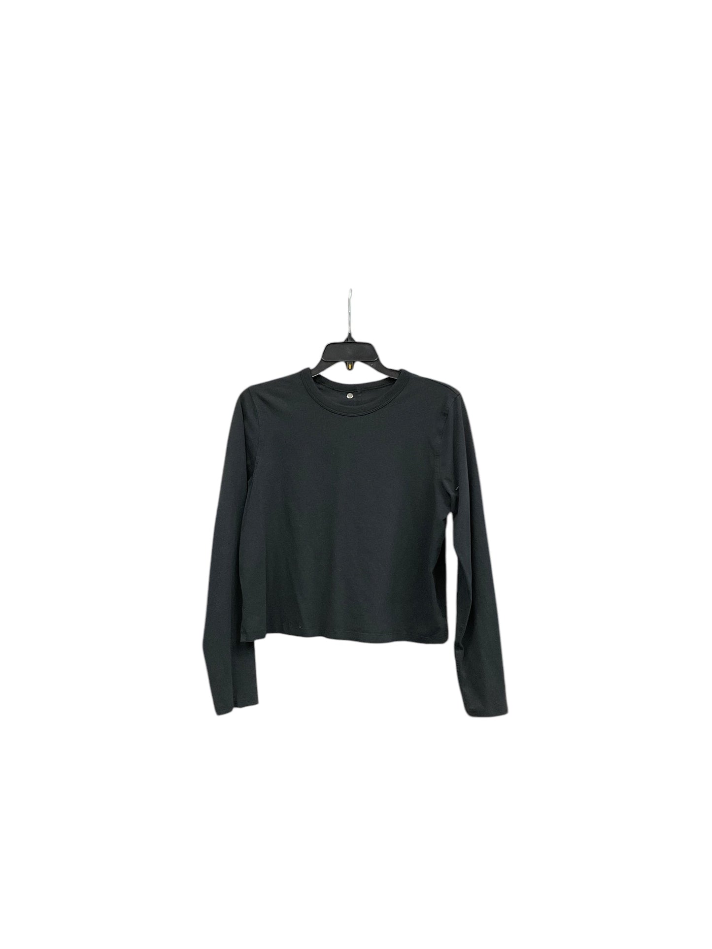 Athletic Top Long Sleeve Crewneck By Lululemon In Black, Size: M