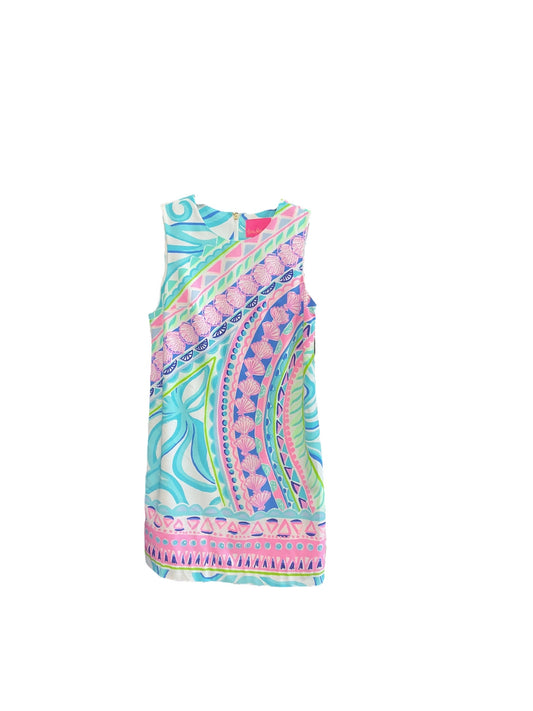 Blue & Pink Dress Designer Lilly Pulitzer, Size 0