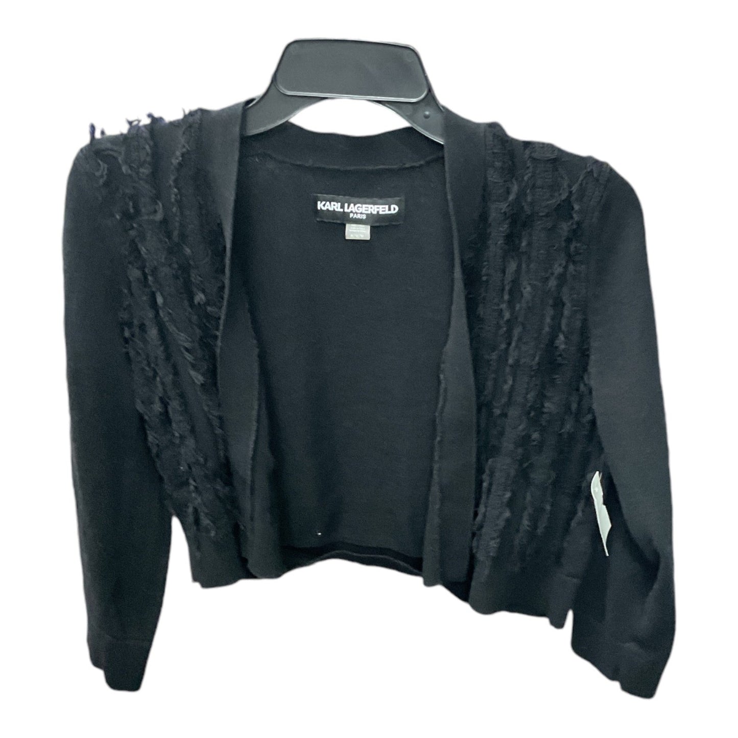 Cardigan Designer By Karl Lagerfeld In Black, Size: M