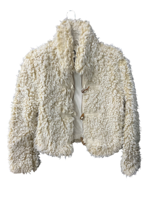 Jacket Faux Fur & Sherpa By Anthropologie In Tan, Size: S