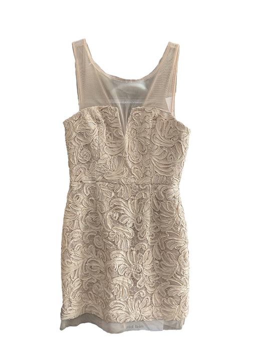 Dress Party Midi By Bcbgmaxazria In Beige, Size: 4