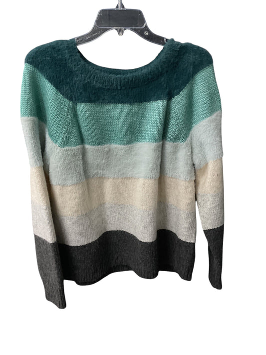 Sweater By Loft In Blue & Grey, Size: M