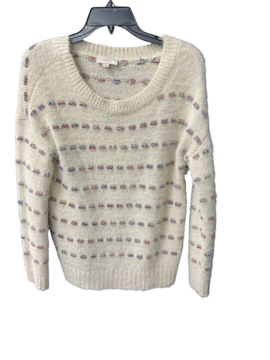 Sweater By Loft In Cream, Size: M