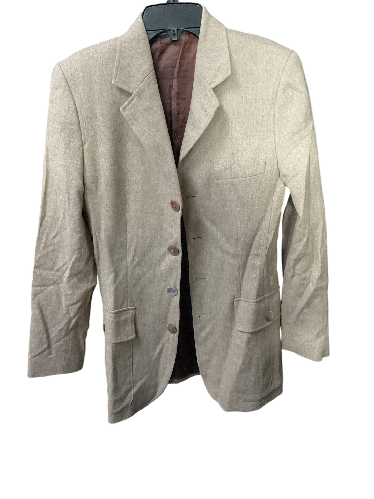 Blazer Designer By Jean Paul Gaultier In Beige, Size: 8