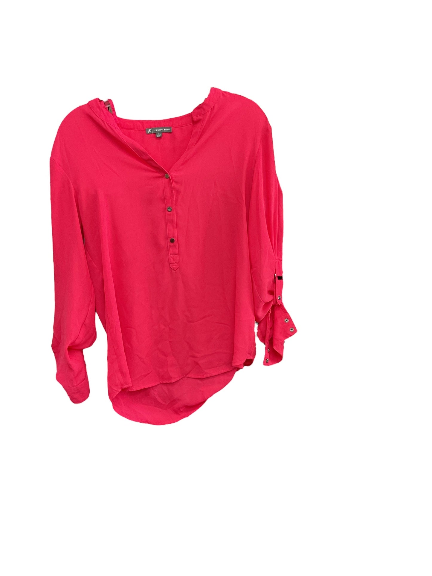 Pink Top Long Sleeve Adrianna Papell, Size S