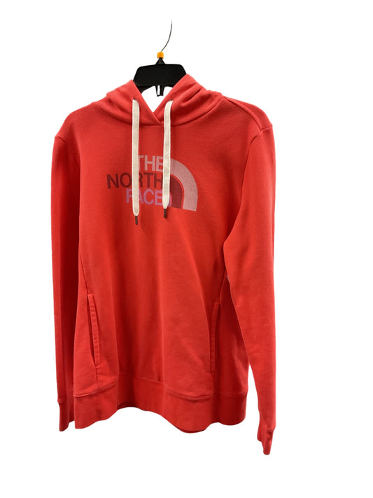 Athletic Sweatshirt Hoodie By North Face In Red, Size: L