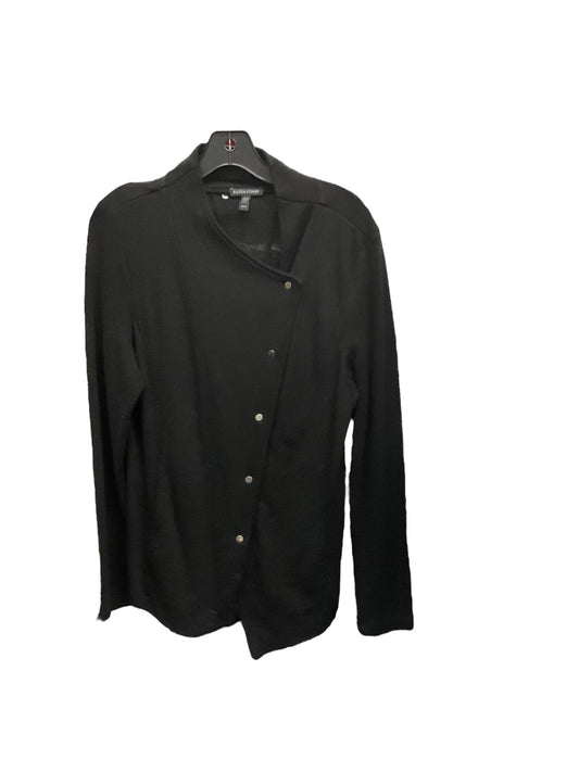 Sweater Cardigan By Eileen Fisher In Black, Size: M