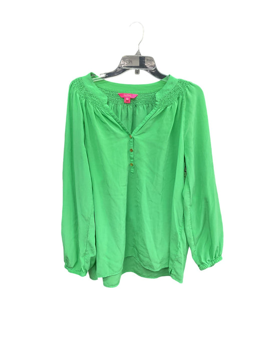 Top Long Sleeve Designer By Lilly Pulitzer In Green, Size: 2x