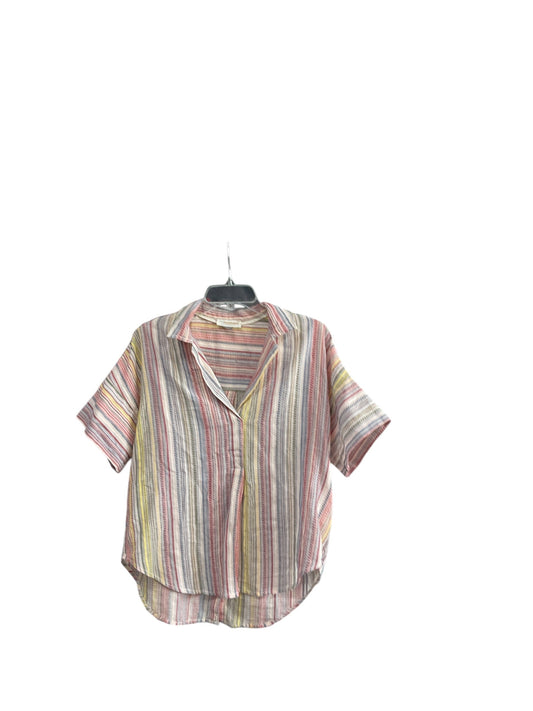 Top Short Sleeve By Anthropologie In Multi-colored, Size: S