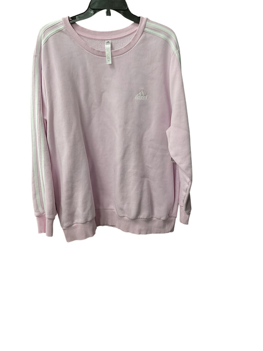 Sweatshirt Collar By Adidas In Pink, Size: 2x