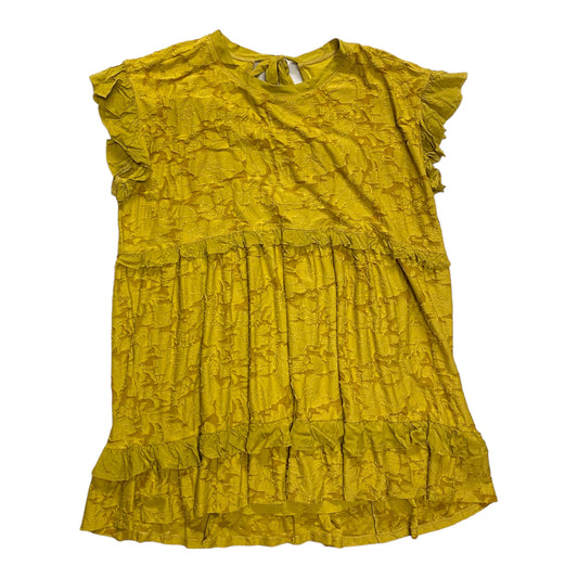 Dress Casual Short By Anthropologie In Chartreuse, Size: 2x